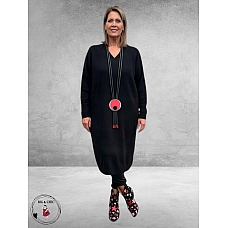 KAFFE CURVE Knit Dress Niela Black Deep